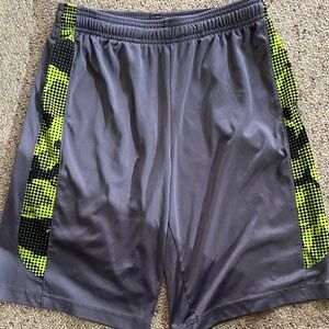 Tek Gear Kids Shorts in Gray with Neon Yellow Accents